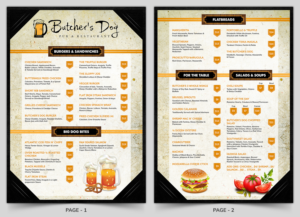 Menu Design by SAI DESIGNS for this project | Design #20938432