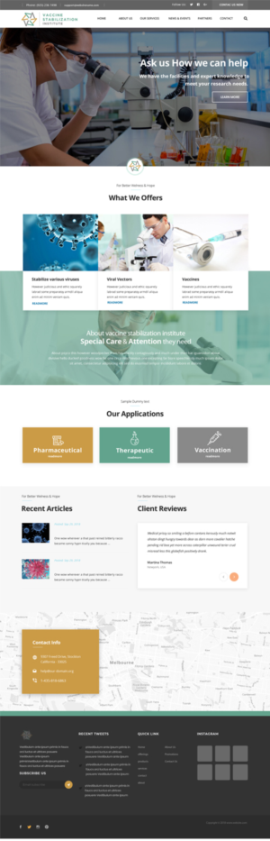 Vaccine Stabilization Institute | Web-Design von designerkochi