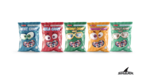 Here's your chance to make lots of children happy! Colourful and fun bag design for candies | Packaging Design by Shark1