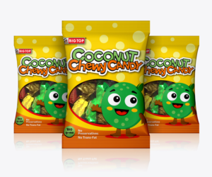 Here's your chance to make lots of children happy! Colourful and fun bag design for candies | Packaging Design by AdriQ