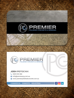 Premier Polished Concrete & Grinding | Business Card Design by Sandaruwan