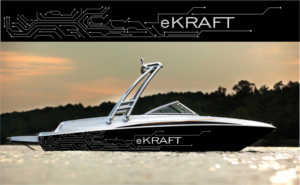 High-tech Sticker for Wake Boat  | Sticker Design by Alpha_Creative