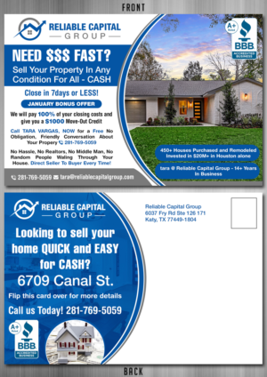 Real Estate Marketing for home owners | Postcard Design by TSU Creations