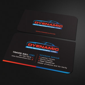 Business card design needed for Automotive Reconditioning business | Business Card Design by Sandaruwan