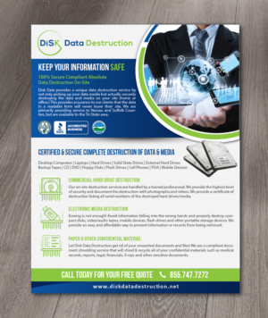 data and media shredding company needs a flyer design | Flyer Design by alex989