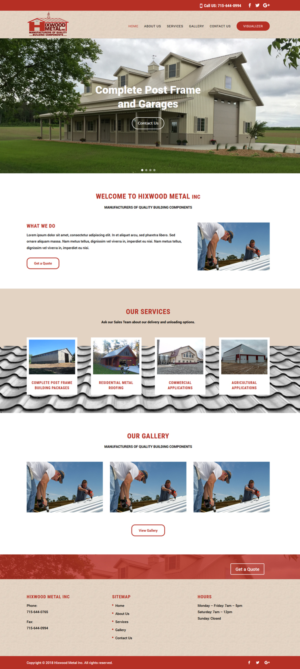 metal roofing website | Web Design by CharaFathimalil