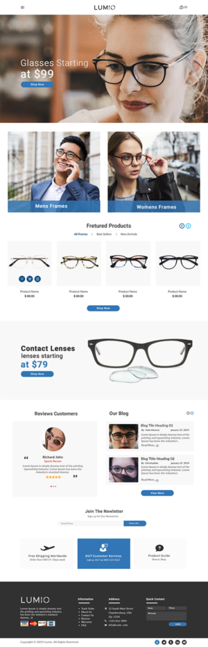 Online Prescription Eyewear Company Needs a Website  | Web Design by bdesigner9