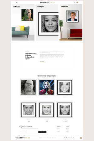 Website Design Layout for Selling Digital Artwork | Web Design by coo.lt