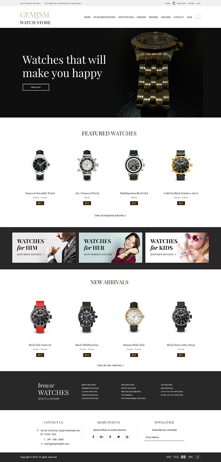 Web-Design von Mukarram Haidari für GemJSM Watch | Design #20945960