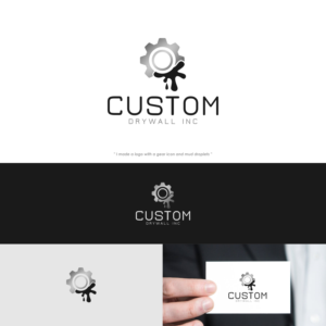 Logo Design by zatsukiki for Custom Drywall Inc. | Design #20868834