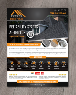 flyer for roofing advertising  | Flyer Design by alex989