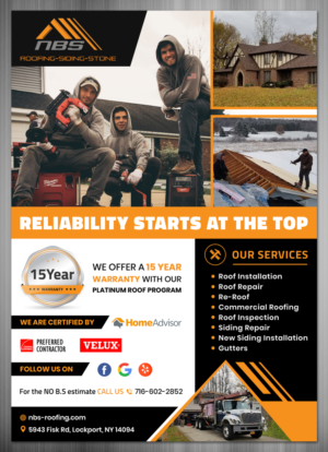 flyer for roofing advertising  | Flyer Design by TSU Creations