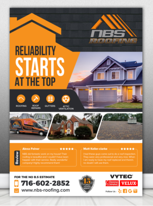 flyer for roofing advertising  | Flyer-Design von SAI DESIGNS