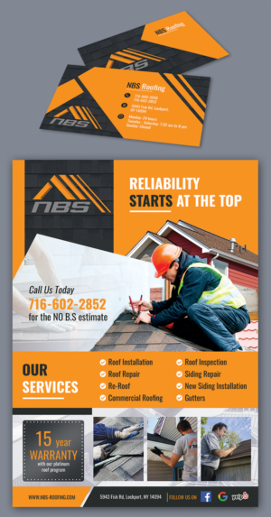 flyer for roofing advertising  | Flyer Design by BLUE WINGS