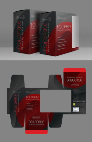 Foldable Bluetooth Headphone Packaging Design | Packaging Design by RGraphic