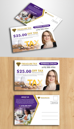 Post card for Tax Preparation Services | Postcard Design by ecorokerz