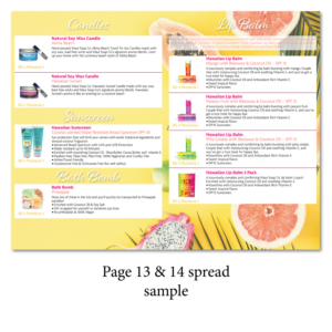 Hawaiian Body Care Product Catalog for Wholesaling | Catalogue Design by Skybluedesignstudio