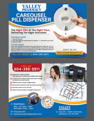 Valley Pharmacy promoting Careousel Pill Dispenser | Flyer-Design von aneela