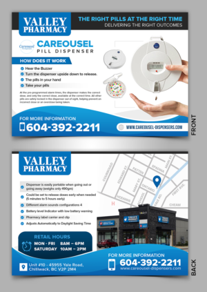 Valley Pharmacy promoting Careousel Pill Dispenser | Flyer-Design von SAI DESIGNS