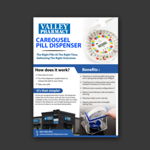 Valley Pharmacy promoting Careousel Pill Dispenser | Flyer-Design von Schöpfer