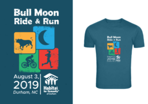 Bull Moon Ride and Run Race T-Shirt | T-Shirt-Design von Sofia Pereira