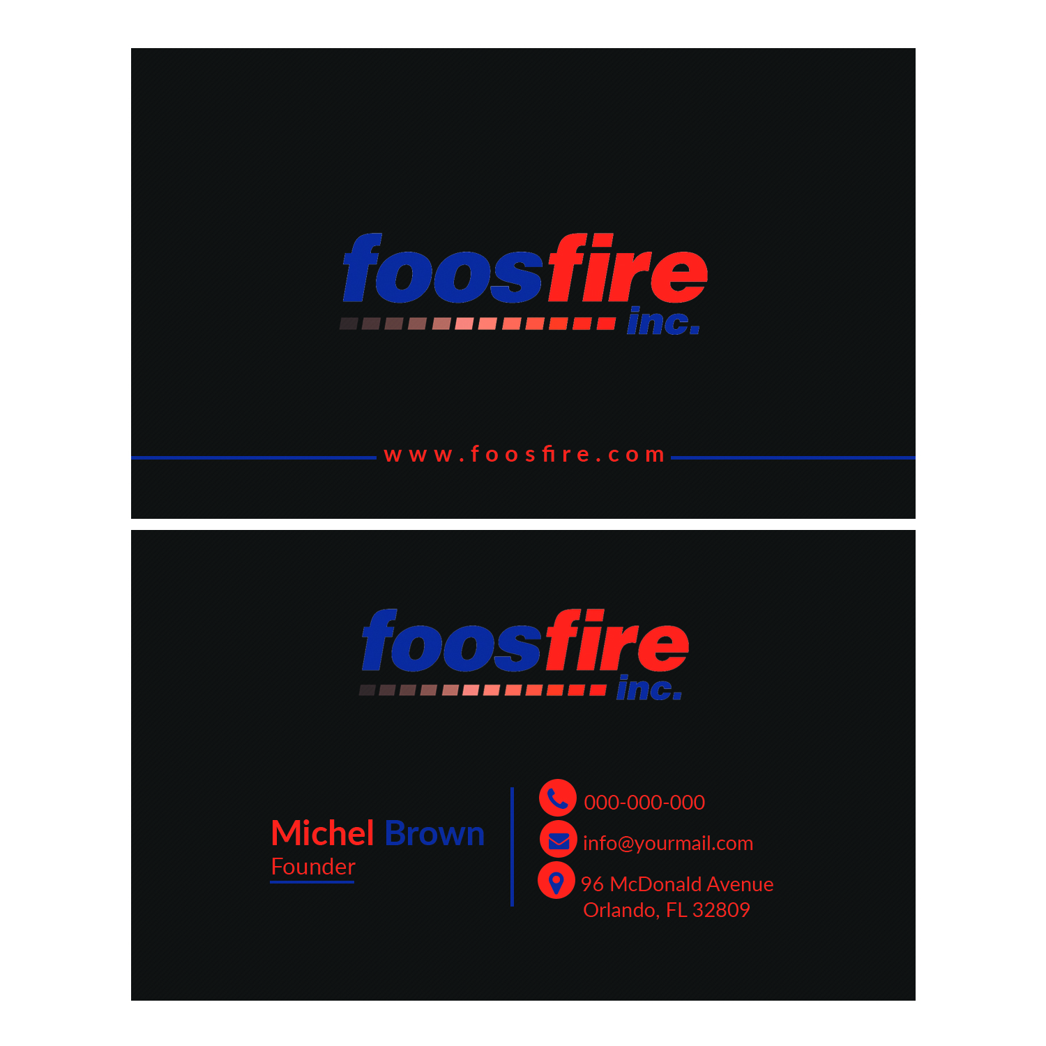 Business Card Design by graphicpro.asif for Foos Fire, Inc. | Design #20943301