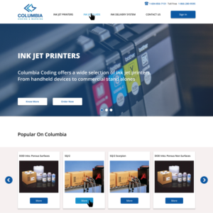 Web Design by IsmartDesign for Columbia Coding & Marking | Design #20943668