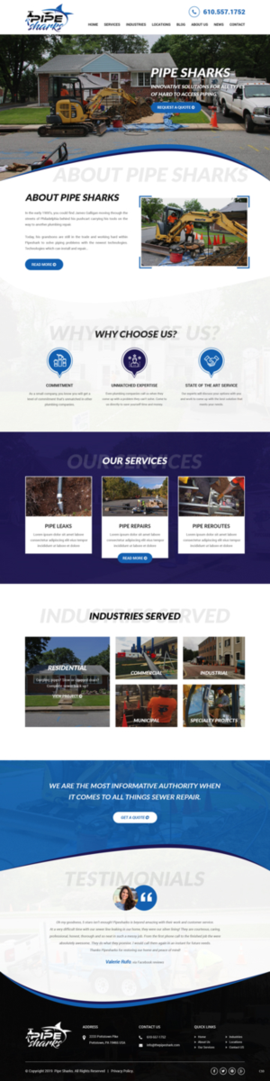 Web-Design von pb für Pipe Sharks LLC | Design: #20951441