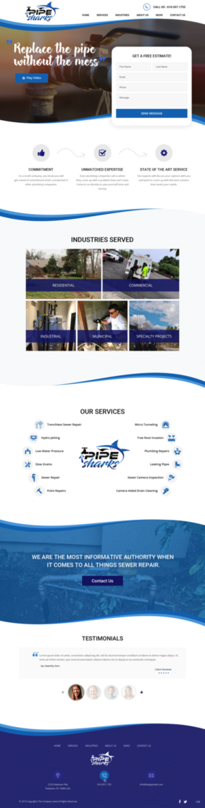 Web-Design von pb für Pipe Sharks LLC | Design: #20951445