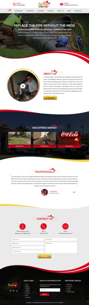 Web-Design von pb für Pipe Sharks LLC | Design: #20951448