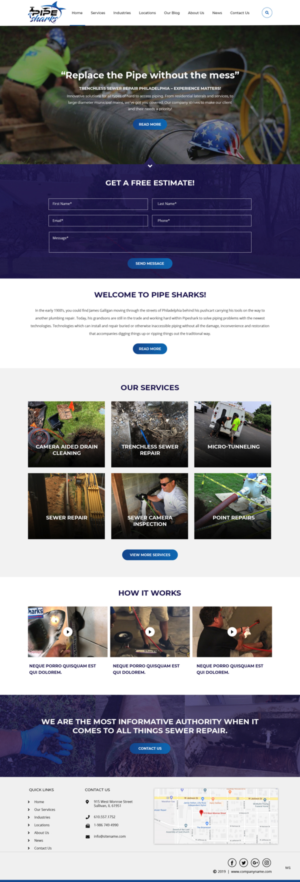 Web-Design von pb für Pipe Sharks LLC | Design: #20951453