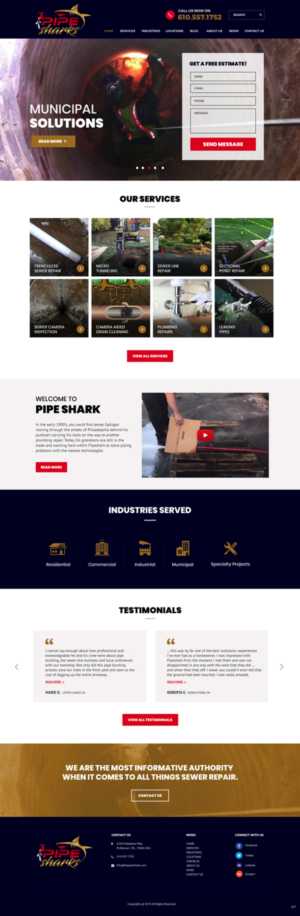 Web-Design von pb für Pipe Sharks LLC | Design: #20951454