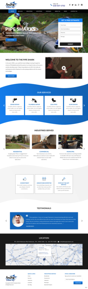 Web-Design von pb für Pipe Sharks LLC | Design: #20951456