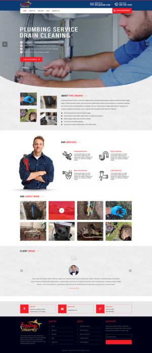 Web-Design von Abhinav Katiyar für Pipe Sharks LLC | Design #20947758