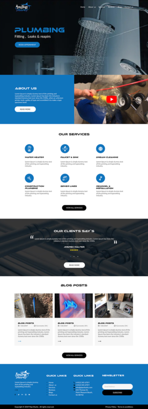 Web-Design von bdesigner9 für Pipe Sharks LLC | Design #20941295