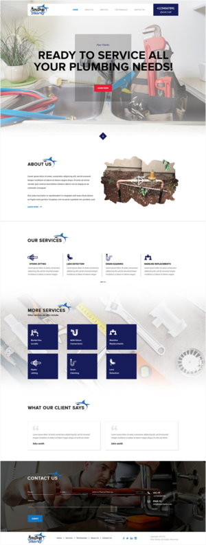 Web-Design von PiXthemes für Pipe Sharks LLC | Design #20961217