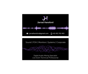 Business Card 85x40mm - Freelance audio mixing / live event operator   | Business Card Design by Buck Tornado