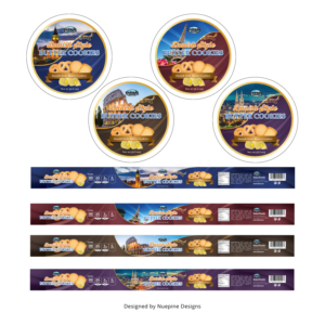 4.5oz Butter Cookie Tin (Collectible Set of 4 Designs) | Merchandize Design by Nuepine Designs