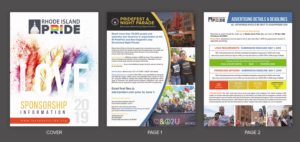 Rhode Island Pride Sponsorship | Brochure Design by SAI DESIGNS