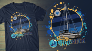 Sailing channel needs existing name design incorporated into shirt logo | T-Shirt-Design von db1404