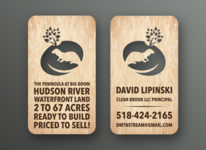 THE PENINSULA AT BIG BOOM     HUDSON RIVER WATERFRONT LAND | Business Card Design by MPStudio