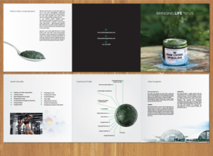 Raw Living Spirulina Square Trifold Brochure | Flyer-Design von MNM