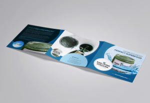 Raw Living Spirulina Square Trifold Brochure | Flyer-Design von ecorokerz