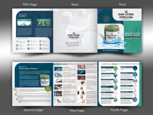 Raw Living Spirulina Square Trifold Brochure | Flyer-Design von innovative earth