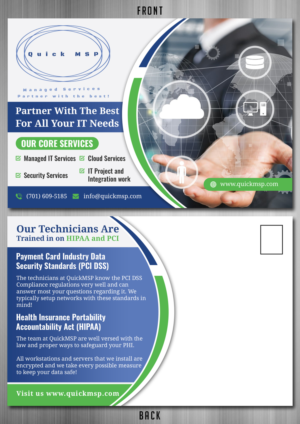 PostCard for Managed IT Services | Postcard Design by TSU Creations