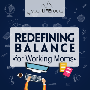 Podcast cover art for Redefining Balance Podcast for Working Moms | Podcast Design by Alpha_Creative