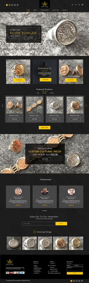 Sovereign Kingz - Sovereign rings, pendants & custom cultural pieces | Web Design by bdesigner9