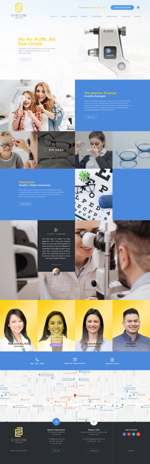 Modern Medical Optometry Website | Wordpress Design by Ved Web Services