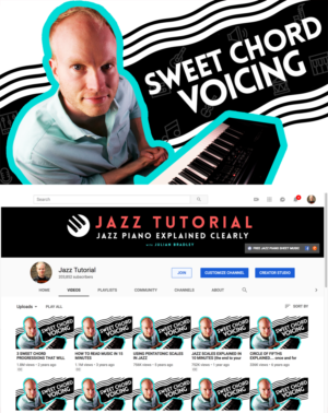 Video Thumbnail Design for Jazz Piano YouTube channel | Graphic Design by egr__