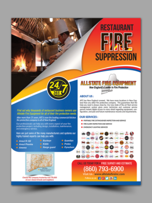 Restaurant Fire Suppression Flyer | Flyer Design by innovative earth